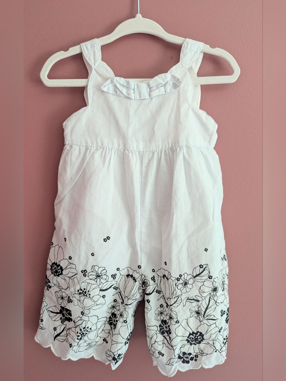 Janie and Jack Baby Girl Floral Romper 3-6M